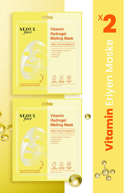 Dermal Vitamin Hydrojel Şeffaflaşan Kore Yüz Maskesi Nemlendirici