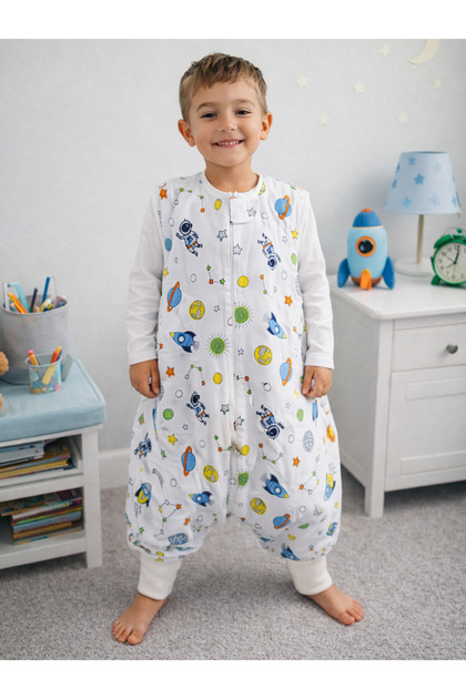 Winter Children's Sleeping Bag 100% Natural Cotton Space Pattern Special Design 21-24 Degrees