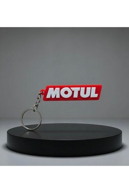 Motul Silikon Anahtarlık 3D Tek Kat Düz Kırmızı Motosiklet Anahtarlık