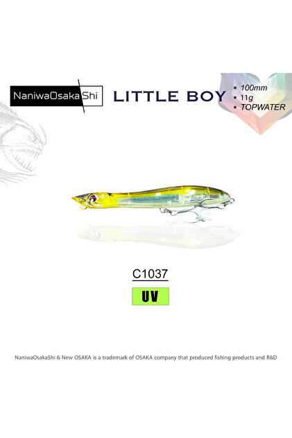 Genel Markalar Naniwa Osaka Shi LITTLE BOY 100MM 11GR TOPWATER
