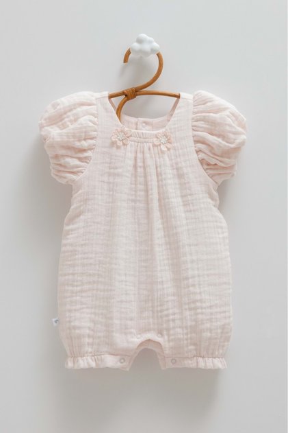 Smile Flower Short Sleeve Barbatöz Pink