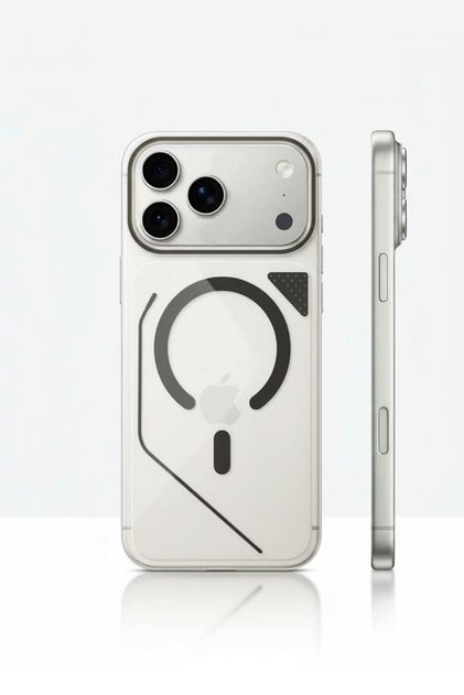 iPhone 14 Pro Max Compatible Line Magsafe Transparent Case - Camera Protected, Yellowing Resistant