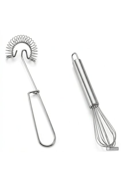 Steel Luxury 2-Piece Whisk Set Egg Cake Pastry Whisk