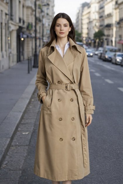 Oversize Thick Soft Textured Lining Trench Coat