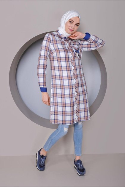 Pocket Embroidered Embroidered Tunic 41390