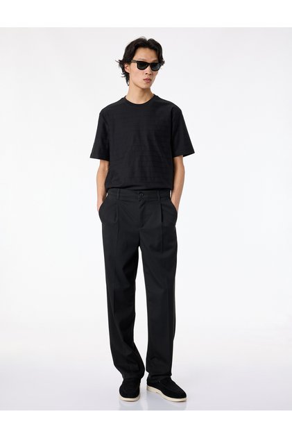 Regular Fit Crew Neck Cotton Short Sleeve T-Shirt