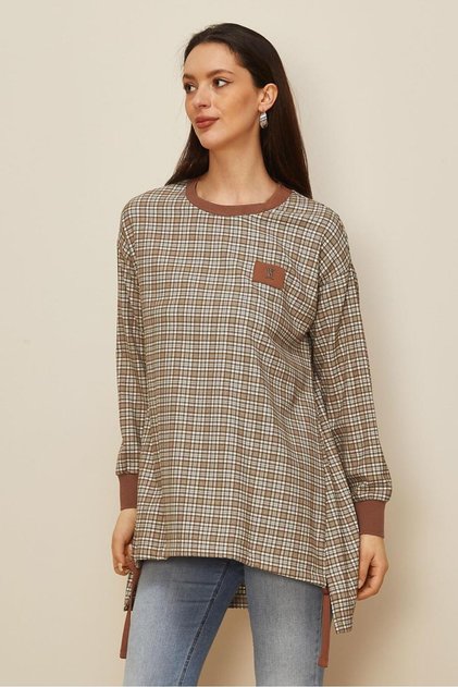 Plaid Patterned Tunic 44297-1