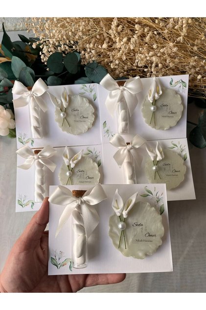 Badem Şekeri Magnet Nikah Şekeri Söz, Nişan, Nikah, Doğum Günü, Düğün, Hediyelik - 20 Adet