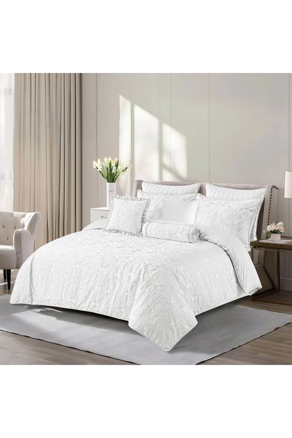 Amrosa | 100% Cotton Double Duvet Set, 11 Pieces