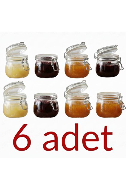IKEA KORKEN 6'lı Set Cam Kavanoz 13 cl - Sızdırmaz Vakumlu Kapaklı