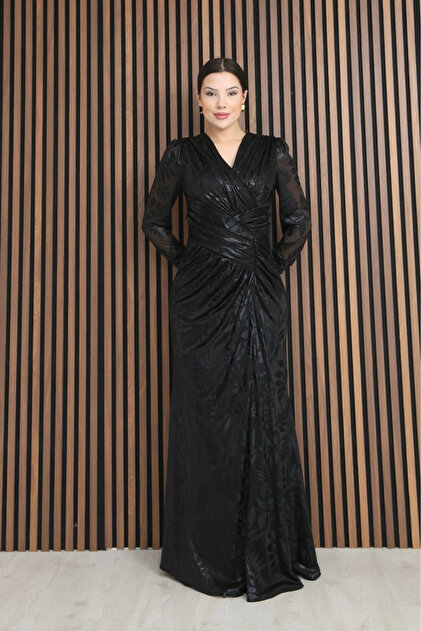 black 2 slit dress Black Strapless Party Dress Long Prom Dress With Slit fg6400 – formalgowns main image 0
