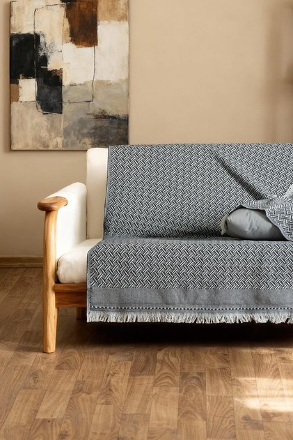 Serge | Jacquard Fringed Sofa Cover | 170X205 cm