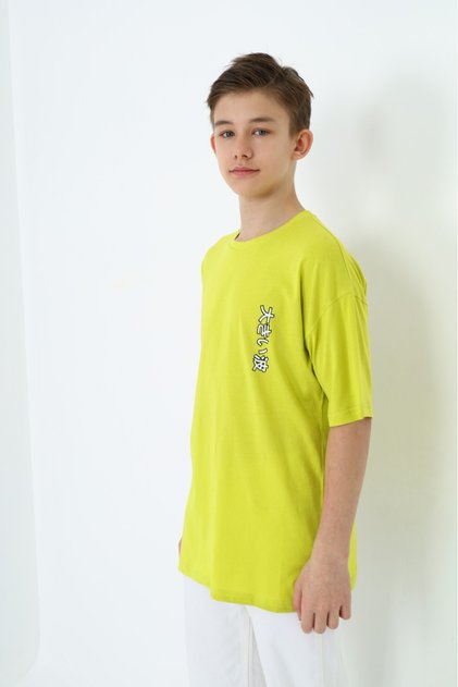 Boy's Printed Crew Neck Short Sleeve T-Shirt
