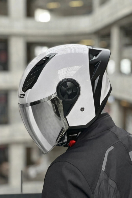 AIRFLOW 2 BEYAZ KASK (GRİ VİZÖR)
