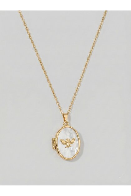 Heavenly Aura - Vintage Necklace with Openable Cap