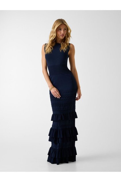 Marciano ruffle long dress