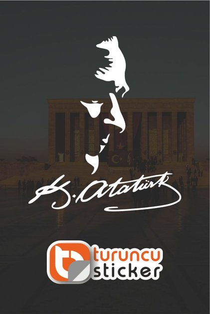 Great Leader Gazi Mustafa Kemal Atatürk Sticker Label 20X23 cm – Vehicle – Motor – Laptop -