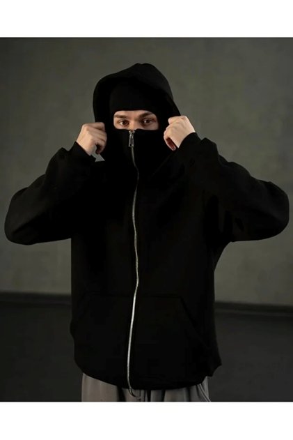 Snow Masked Ninja Unisex Sweatshirt Cardigan 2Strands Thick Fleece
