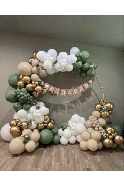 Krom Gold* Beyaz* Küf Yeşili* Kum Beji Balon Seti 100 adet