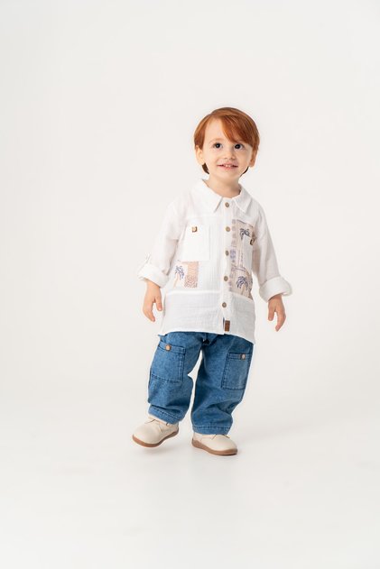 Baby Boy & Child Long Sleeve Stylish Shirt and Pants Set