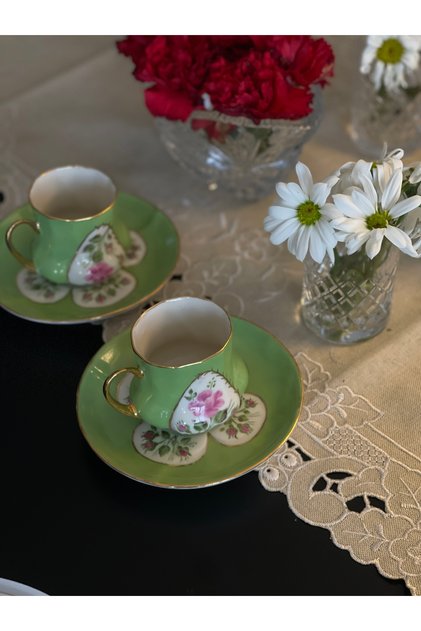 Hand Painted Palace Coffee Cup Single Piece