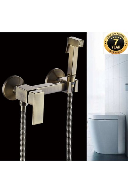 Bathroom Bidet Pressure Sprayer Bidet Faucet Toilet Hose Antique Square Model Imported 7 Years Warranty