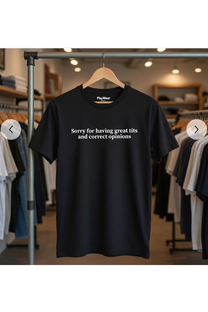 My Girlfriend Is Hotter Than You Printed Oversized Black T-Shirt