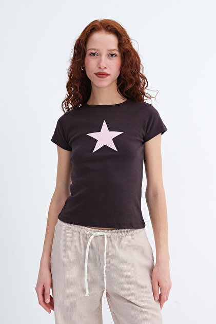 Addax Yıldız Baskılı T-shirt P1828 - Fiyatı, Yorumları
