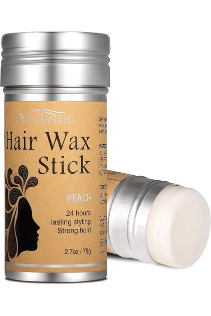 Ceară de păr baton, Netezire fire rebele, Strălucire intensă, Unisex, Piersică, 75g