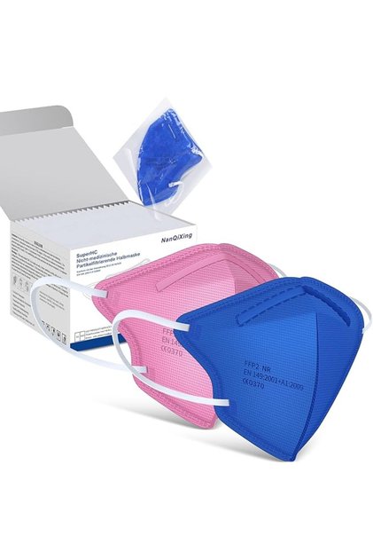Set 20 Masti FFP2 Mici - Protectie 5 Straturi, Certificat CE EN149 - Ambalate Individual, Alb