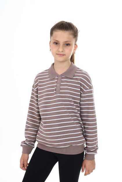 Girl's Striped Sweatshirt