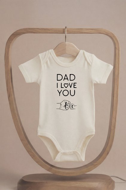 Organic 100% Cotton Dad Printed Baby Bodysuit Short Sleeve Bodysuit Jumpsuit Baby Kids