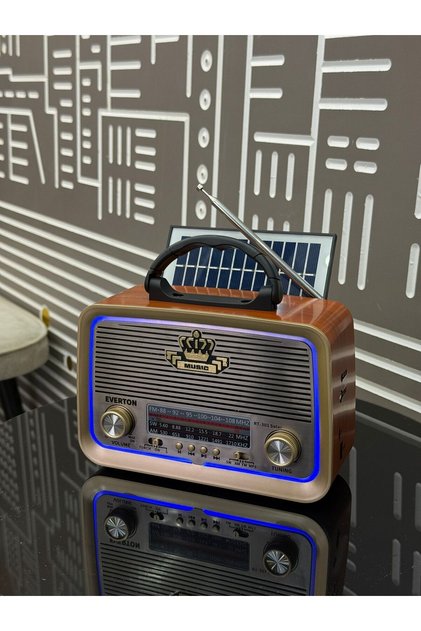 Rt-301 solar AM-SW-FM bluetooth tf card nostalji radyo