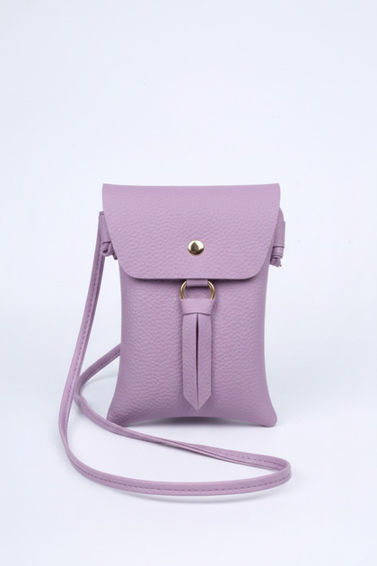 Lilac Magnetic Closure Crossbody Phone and Shoulder Bag 20X13 cm