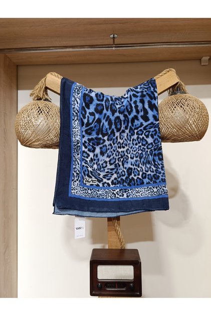 Leopar Desenli Bambu Kraş Şal