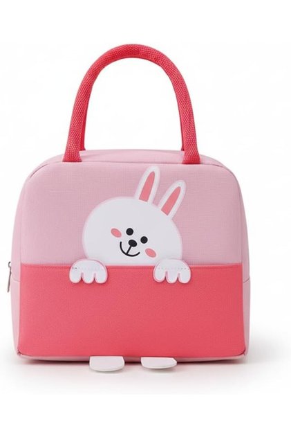Cute Happy Lunch Bags Small Cooler Bag Leak Proof Lunch Tote Hand bag Aluminum Foil And Water Proof