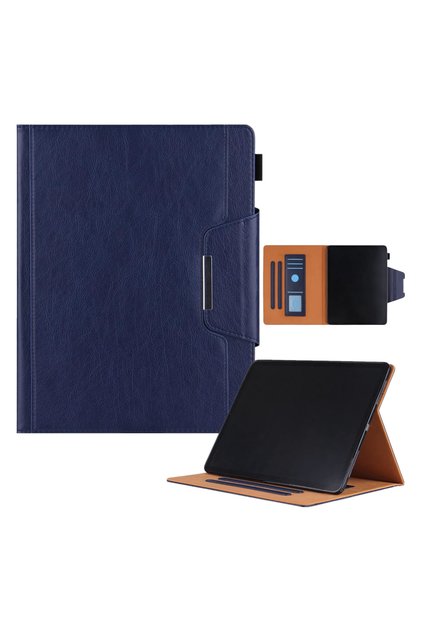 Husă iPad Air 4 10.9 - Magnetică, Piele Ecologică, Smart Cover, Auto Sleep-Wake, Bleumarin