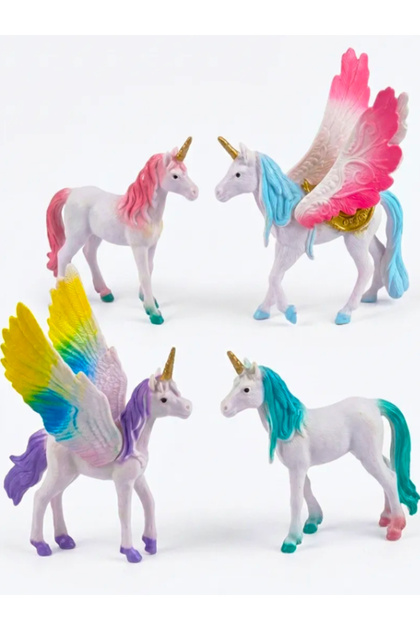 GOGO！unicorn GOGO！unicorn Gogo 2'li Renkli Unicorn Oyuncak Seti - Renkli ve