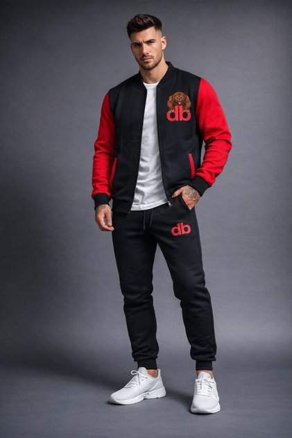 New Season Premium'Db' Printed Zippered College Jacket - 3 Thread Jogging Pants 2-Piece Set