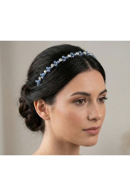 Pearl and Crystal Stone Bridal Crown Hairband