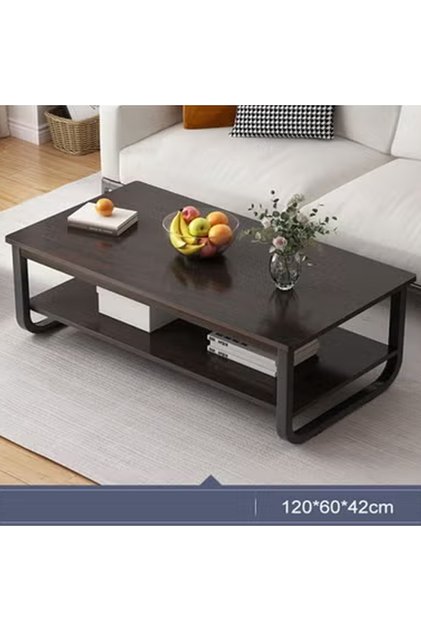 2 Tier Minimalist Sofa Table – Sleek Living Room Console with Storage Shelf