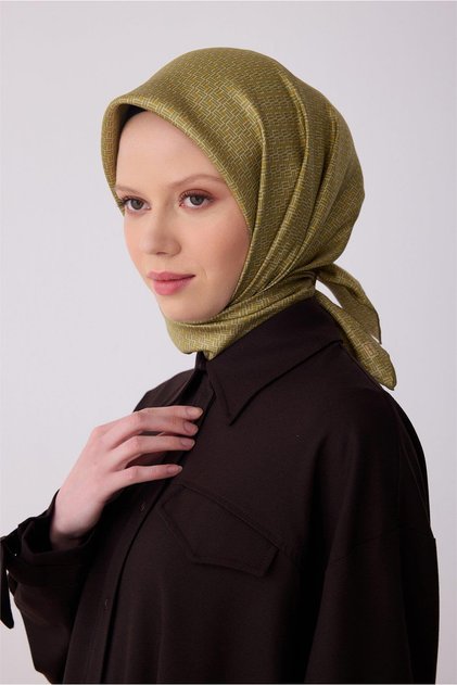 Tivil Pure Silk Scarf 4317 - 88 Green Melted Pattern