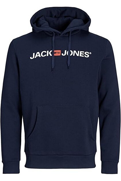 Мъжки памук с качулка Jjecorp Old Logo, син, 3XL