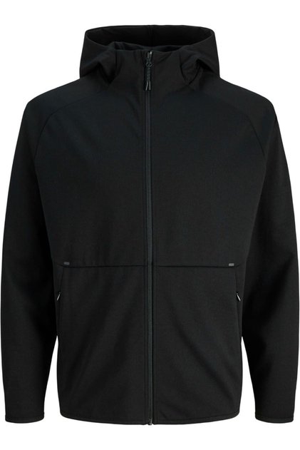 Hanorac JACK & JONES Base Sweat Zip Hood PLS - 12289680-Negru