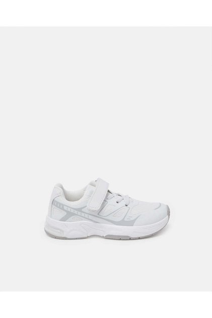 Boys White Color Block Trekker Shoes