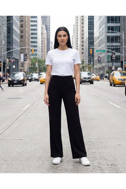 Women Black Regular Fit Active Pants