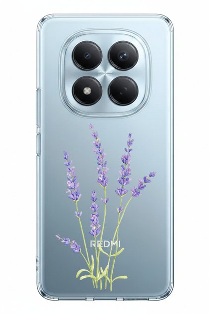 Redmi Note 15 Pro 4g Compatible Lavender Flower Design Printed Silicone Case