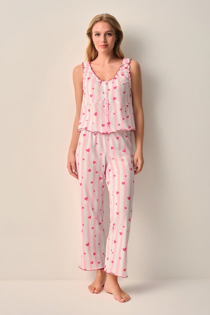 Cherry Pamuklu Atlet Pantolon Pijama Takımı
