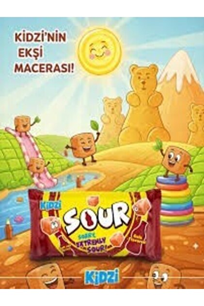 KİDZİ SOUR Kola Aromalı Ekşi Yumuşak Şeker - 20 Gr * 24 adet