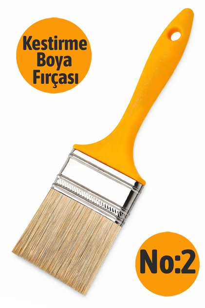 Kestirme Fırçası No:2 İz Bırakmayan Profesyonel Boya ve Kenar Düzeltme Fırçası